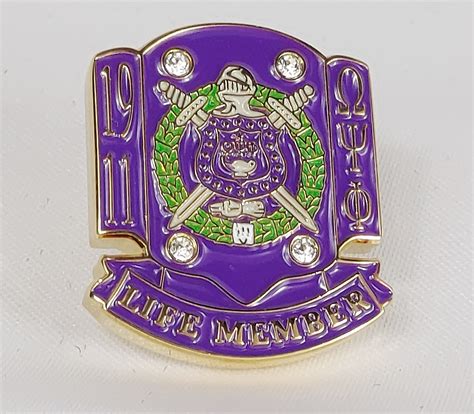 omega psi phi pocket badge.